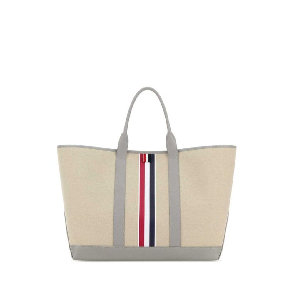 Thom Browne Men Sand Canvas Medium Shopping Bag